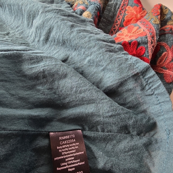 Adelyn Rae x Anthropologie Needlepoint Garden Dress Green Size 6 - Picture 12 of 14